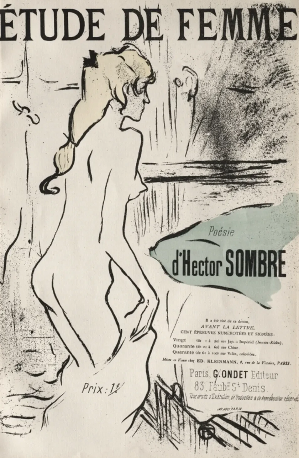 Étude de Femme, Henri de Toulouse-Lautrec