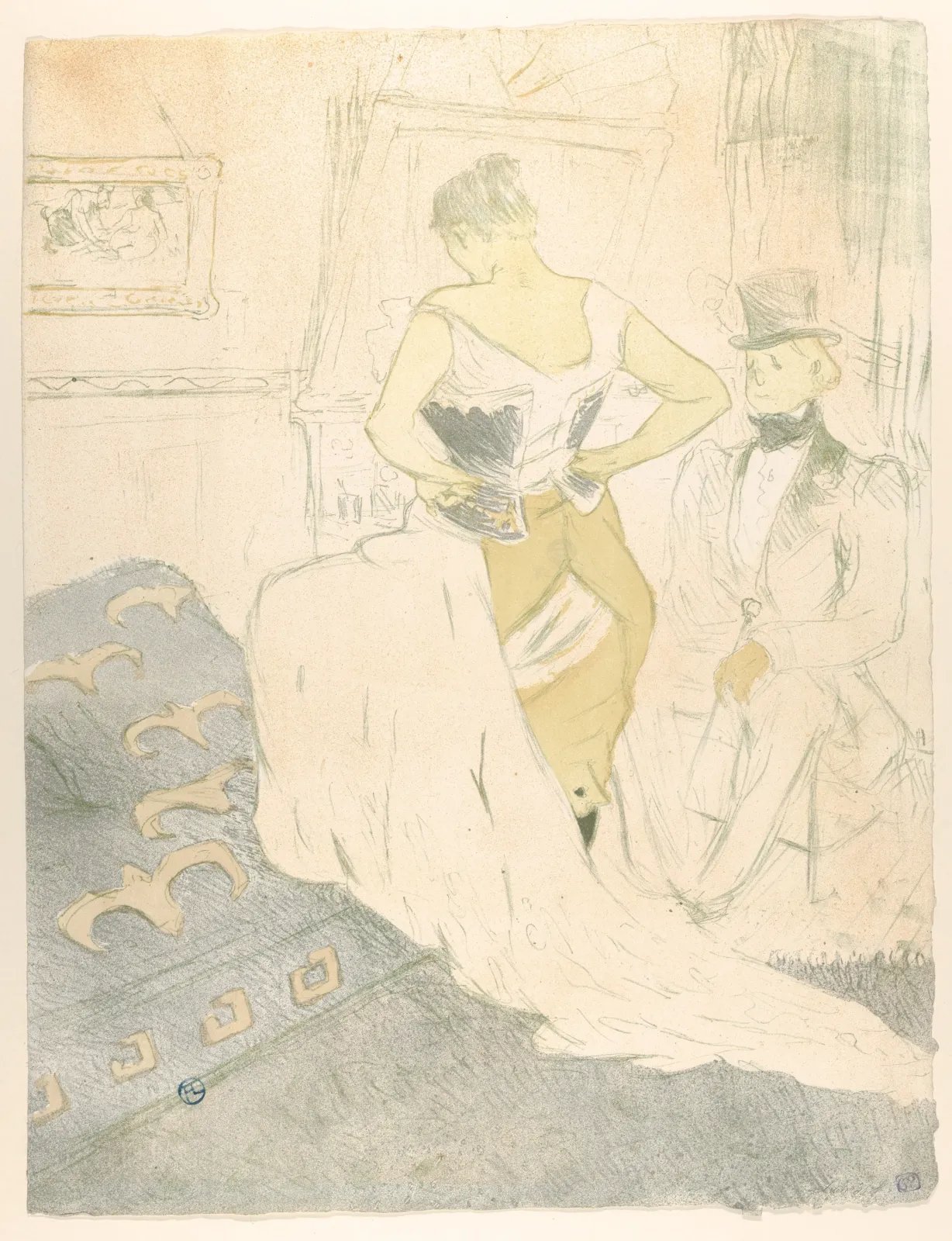 Fastening a Corset – A Passing Conquest, from "Elles", Henri de Toulouse-Lautrec