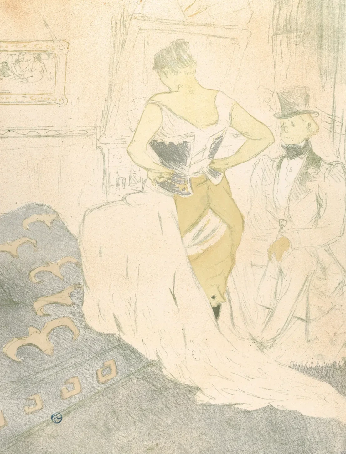 Fastening a Corset – A Passing Conquest, from "Elles", Henri de Toulouse-Lautrec