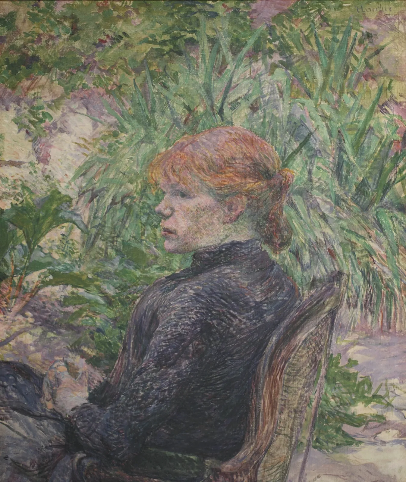 Femme rousse assise dans le jardin de M. Forest, Henri de Toulouse-Lautrec