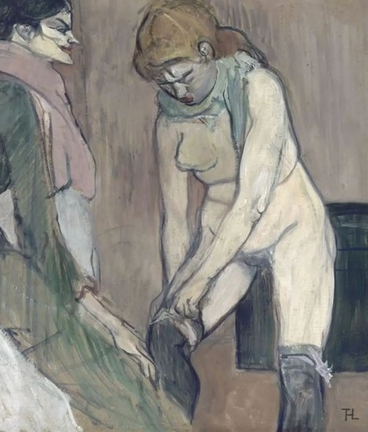 Femme tirant son bas, Henri de Toulouse-Lautrec