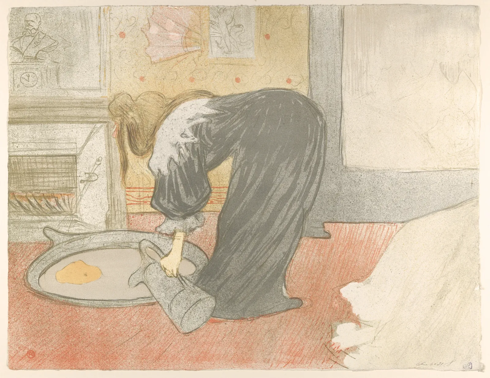 Filling a Tub, from "Elles", Henri de Toulouse-Lautrec