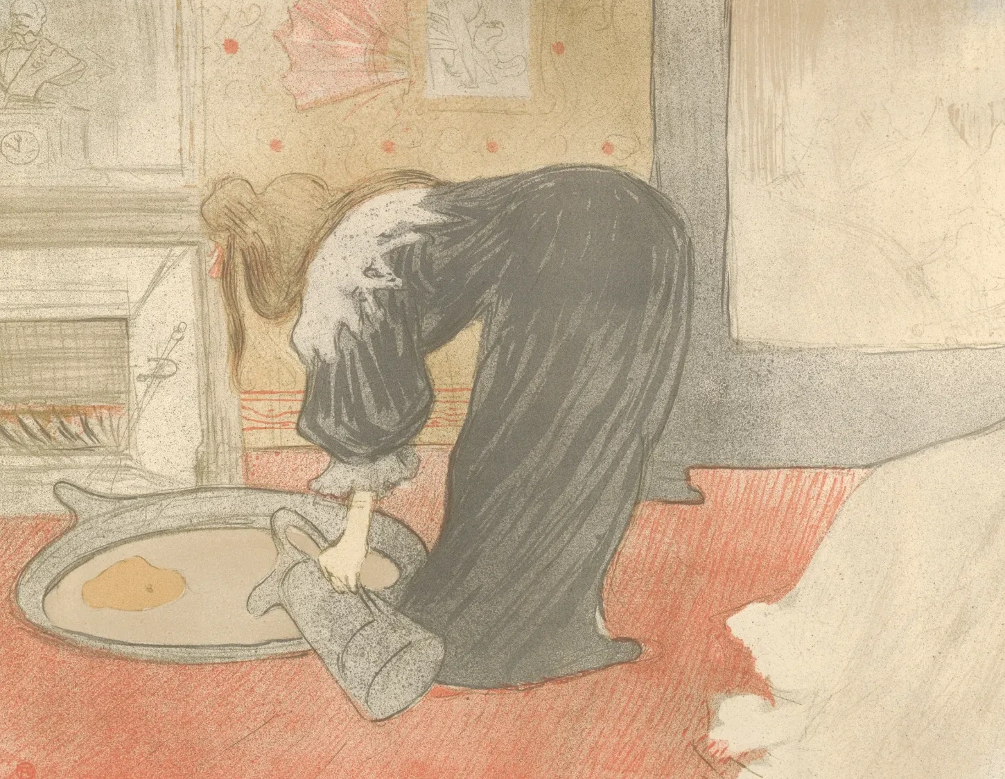 Filling a Tub, from "Elles", Henri de Toulouse-Lautrec