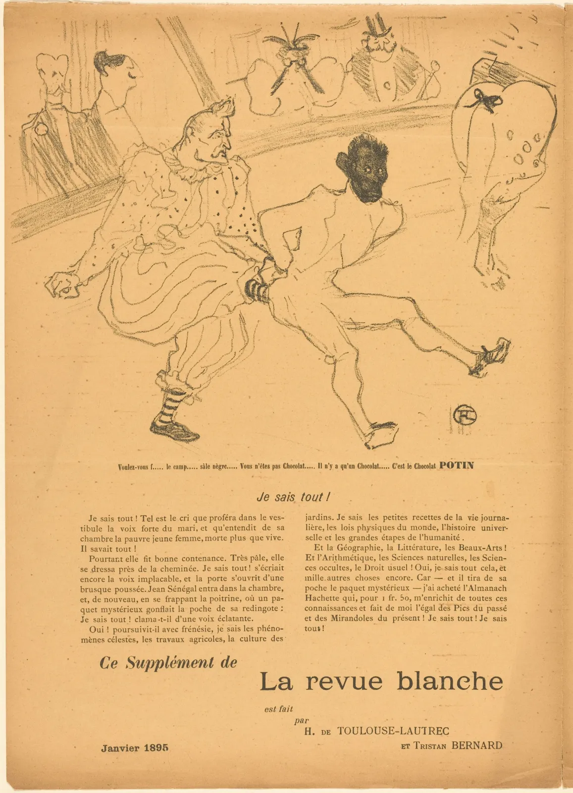 Footit and Chocolat (Footit et Chocolat) [left recto], Henri de Toulouse-Lautrec
