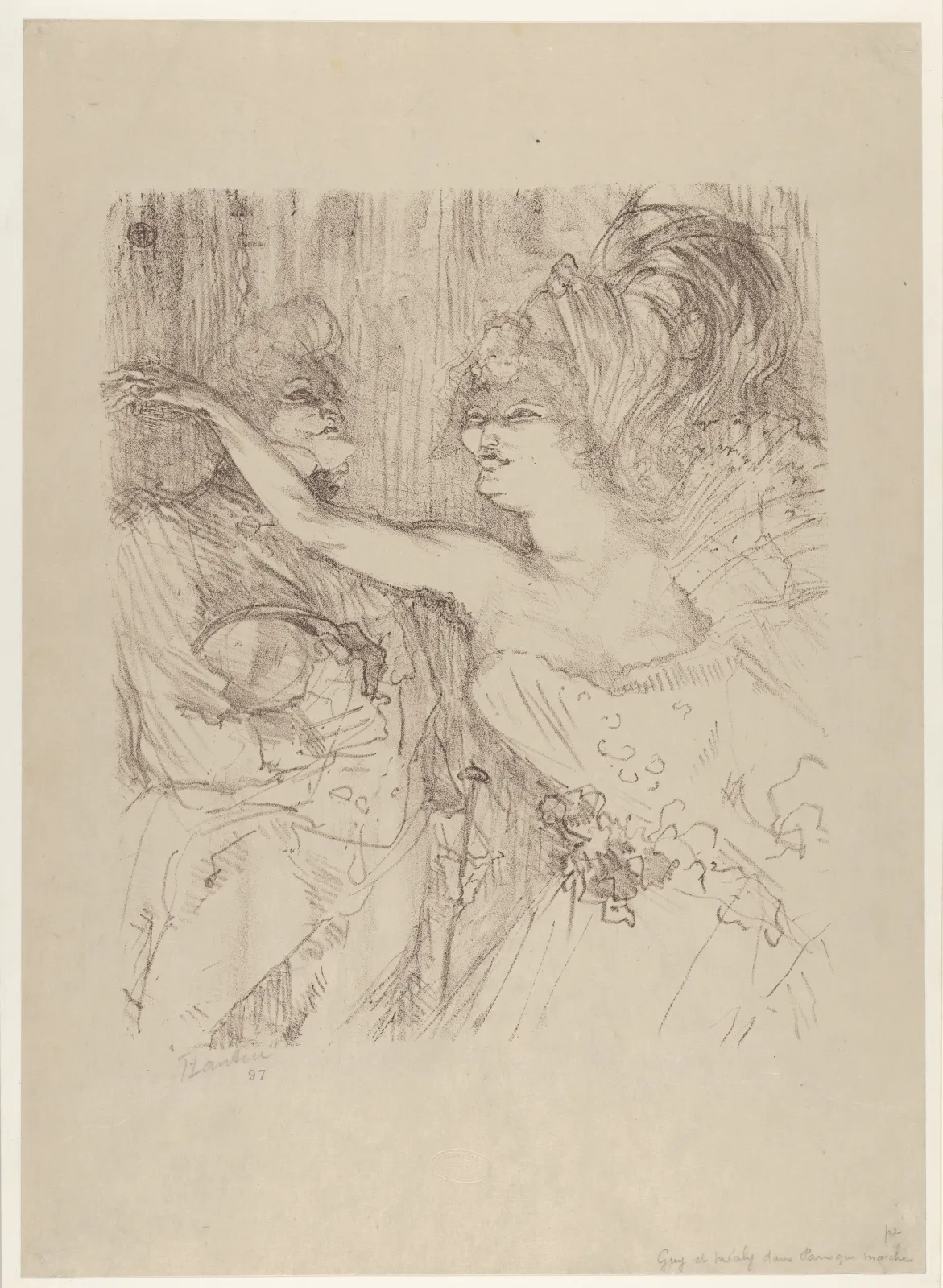 Guy and Mealy, in Paris Qui Marche, Henri de Toulouse-Lautrec