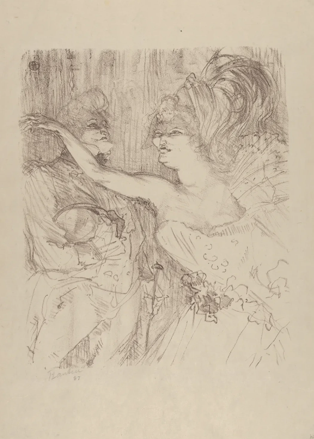 Guy and Mealy, in Paris Qui Marche, Henri de Toulouse-Lautrec