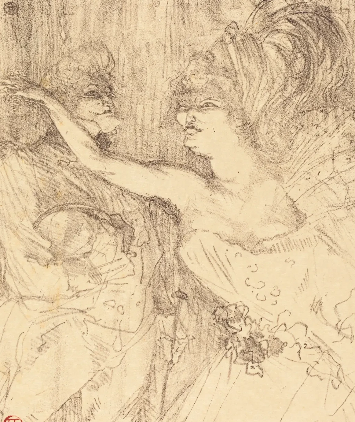 Guy and Mealy in "Paris qui marche" (Guy et Mealy dans "Paris qui marche"), Henri de Toulouse-Lautrec