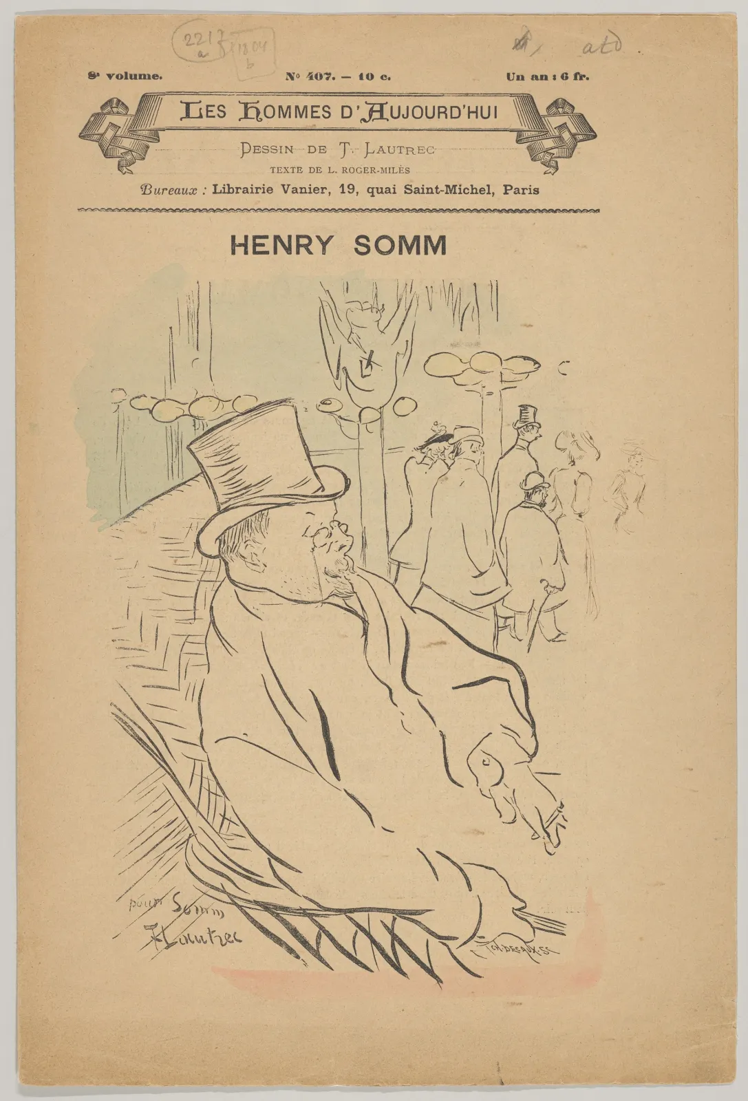 Henry Somm, Henri de Toulouse-Lautrec