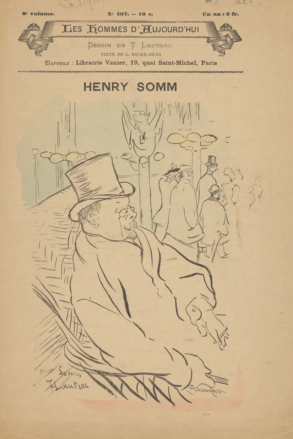 Henry Somm, Henri de Toulouse-Lautrec