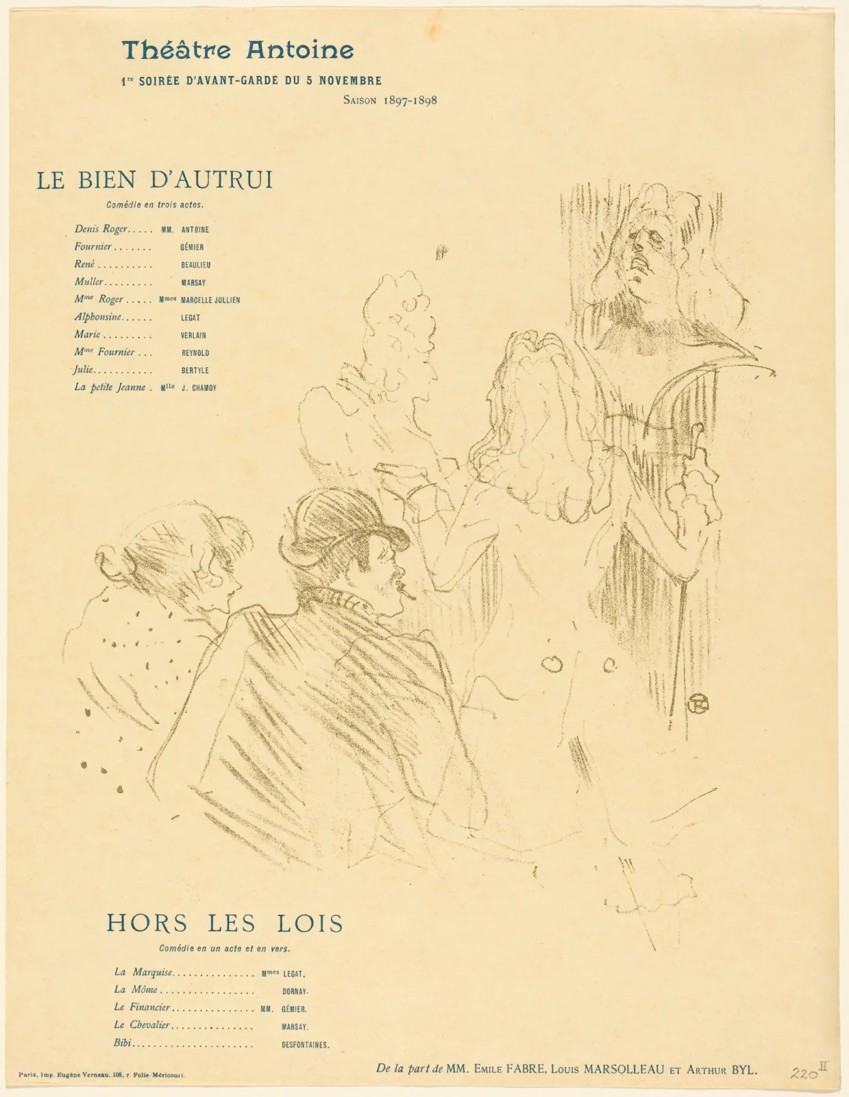 Homage to Moliere (Hommage à Molière), Henri de Toulouse-Lautrec