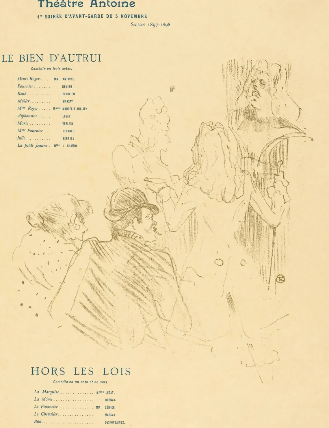 Homage to Moliere (Hommage à Molière), Henri de Toulouse-Lautrec