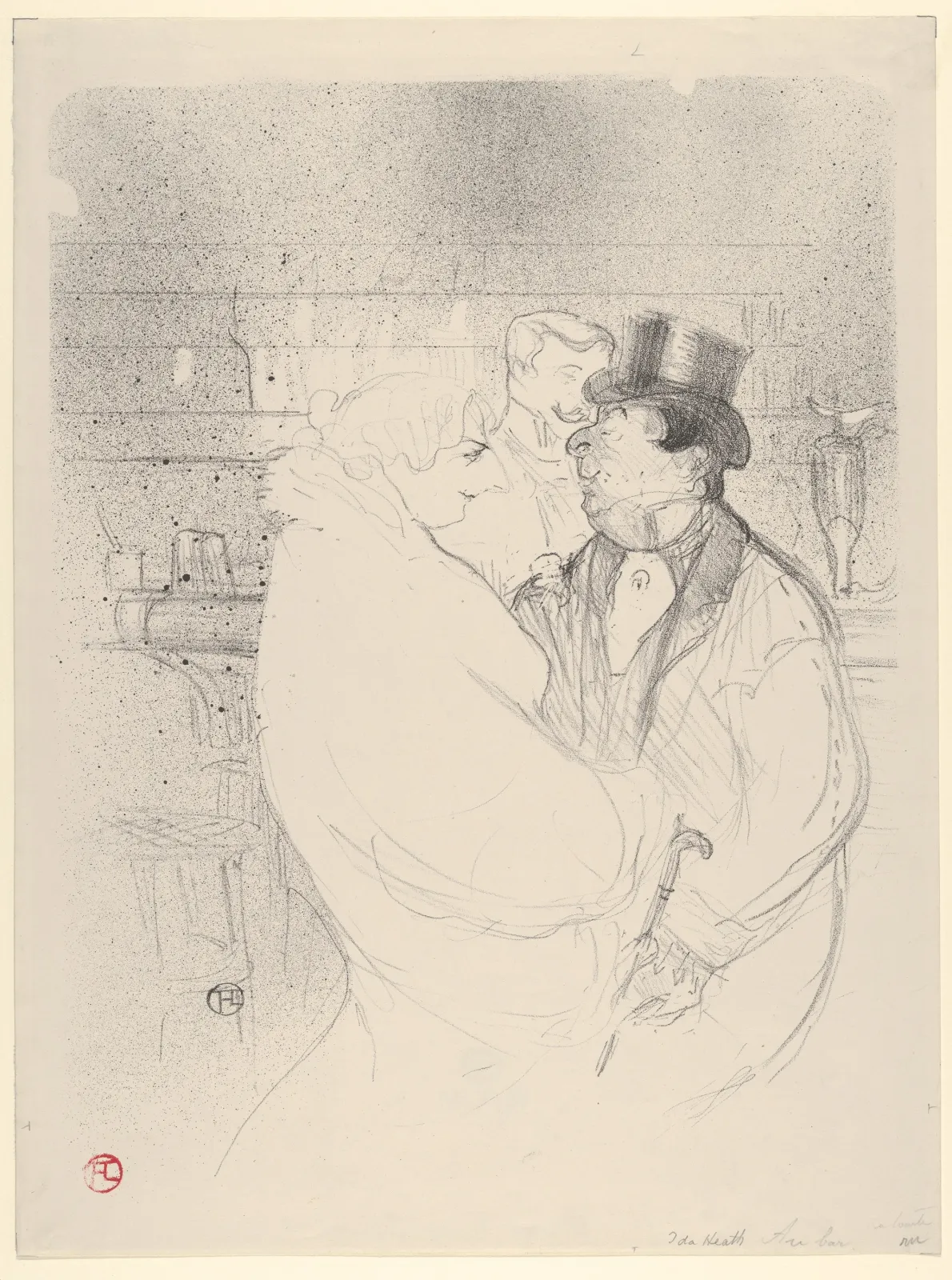 Ida Heath at the Bar, Henri de Toulouse-Lautrec