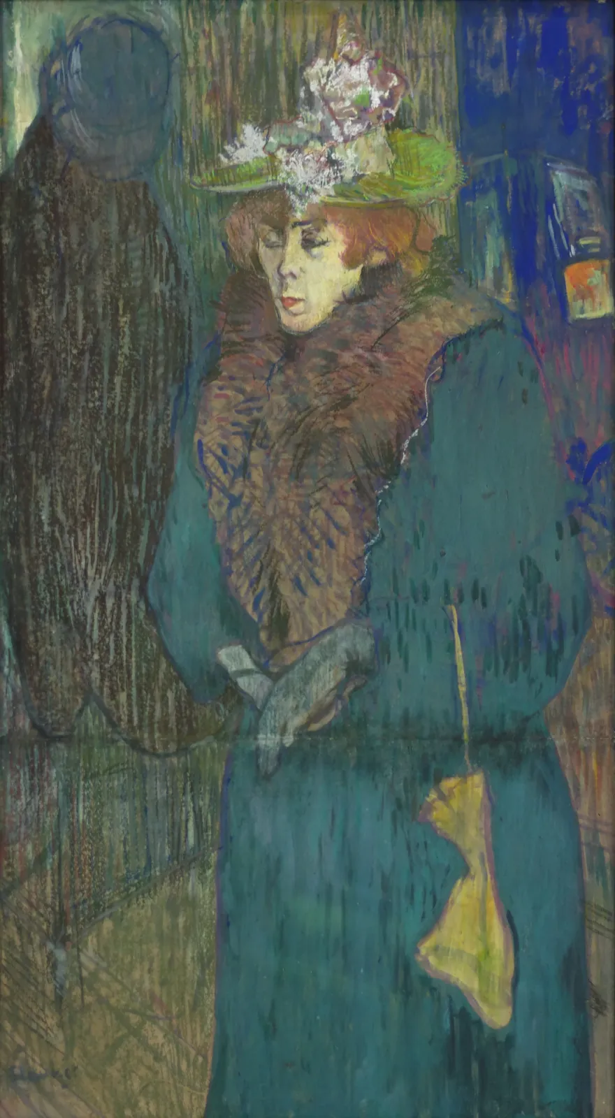 Jane Avril arrivant au Moulin Rouge, Henri de Toulouse-Lautrec