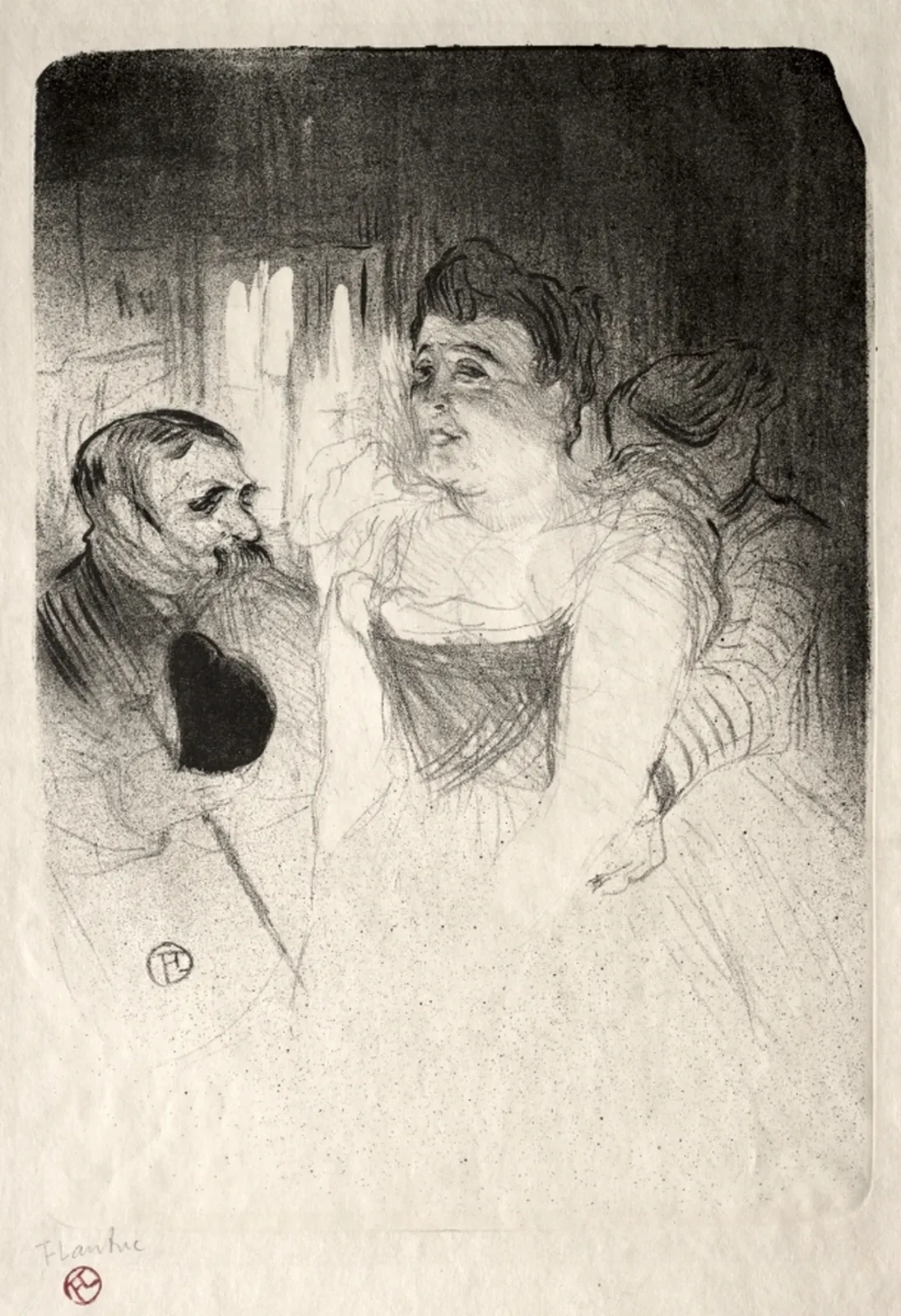 Judic in the Loge, Henri de Toulouse-Lautrec