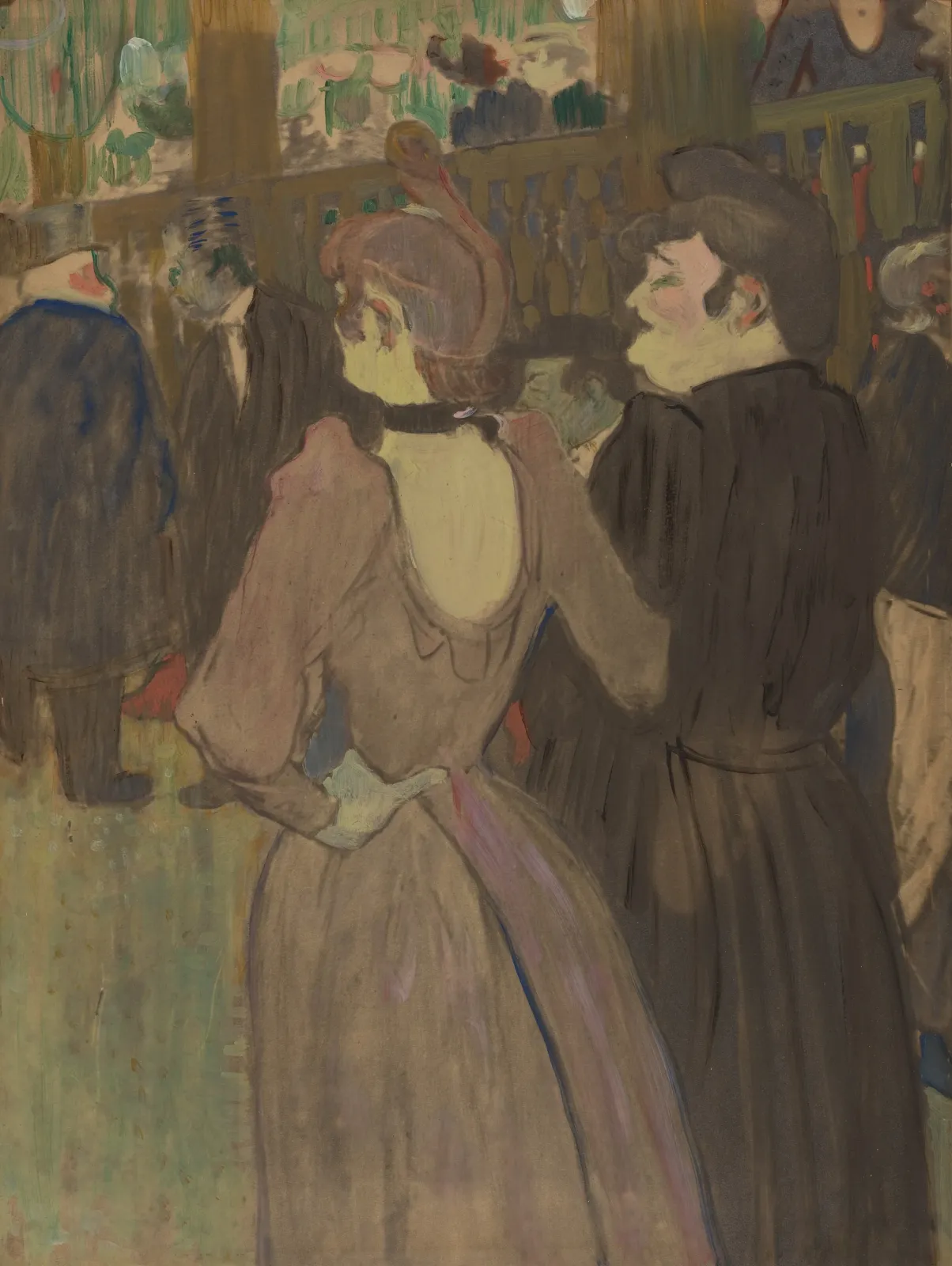 La Goulue and Her Sister, Henri de Toulouse-Lautrec