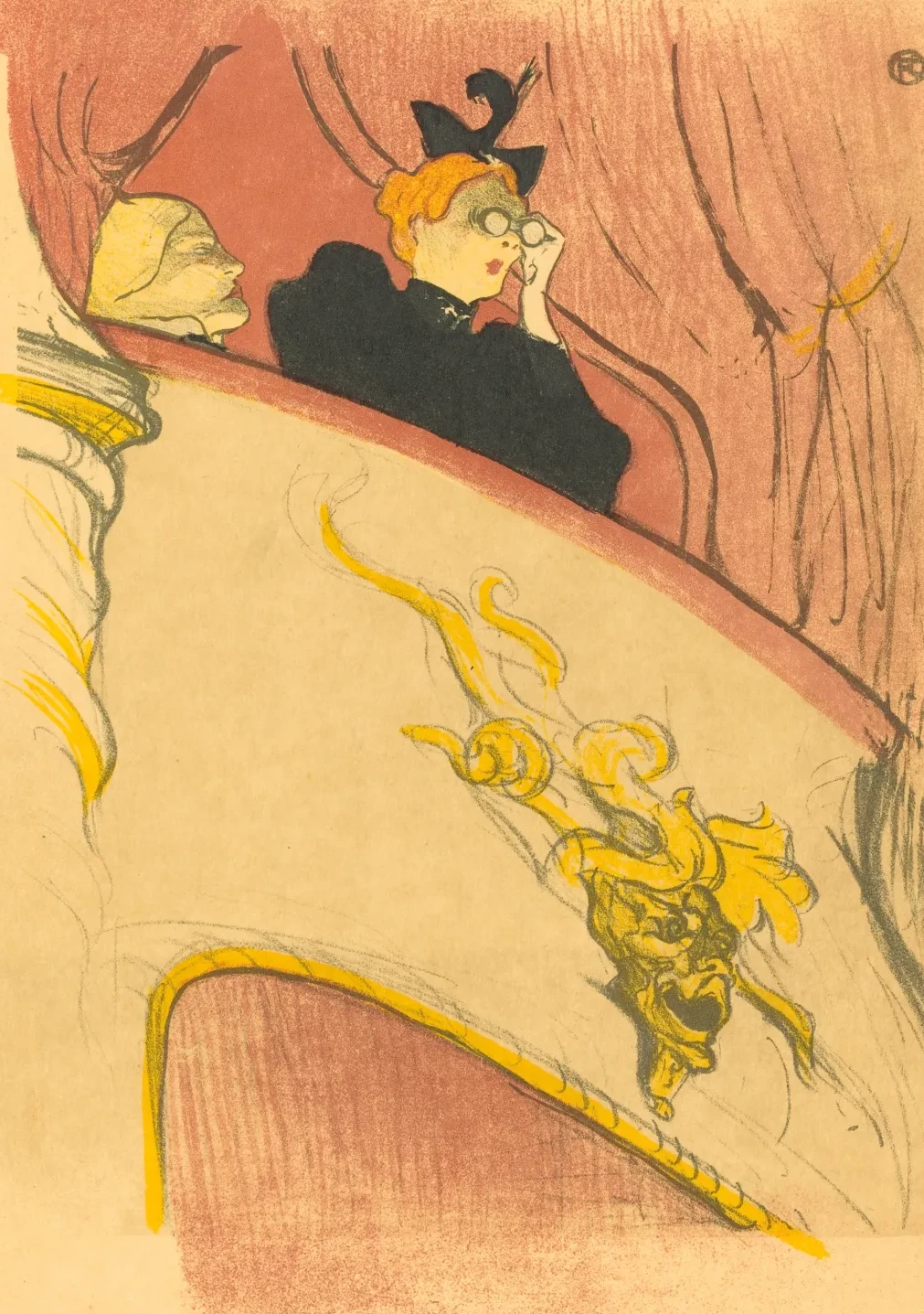 La loge au mascaron doré, Henri de Toulouse-Lautrec