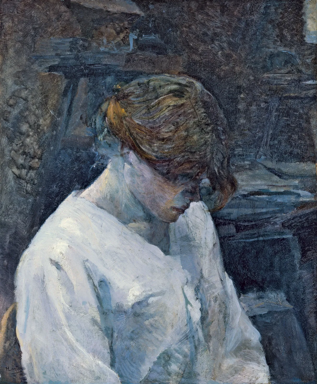 La Rousse au chemisier blanc, Henri de Toulouse-Lautrec