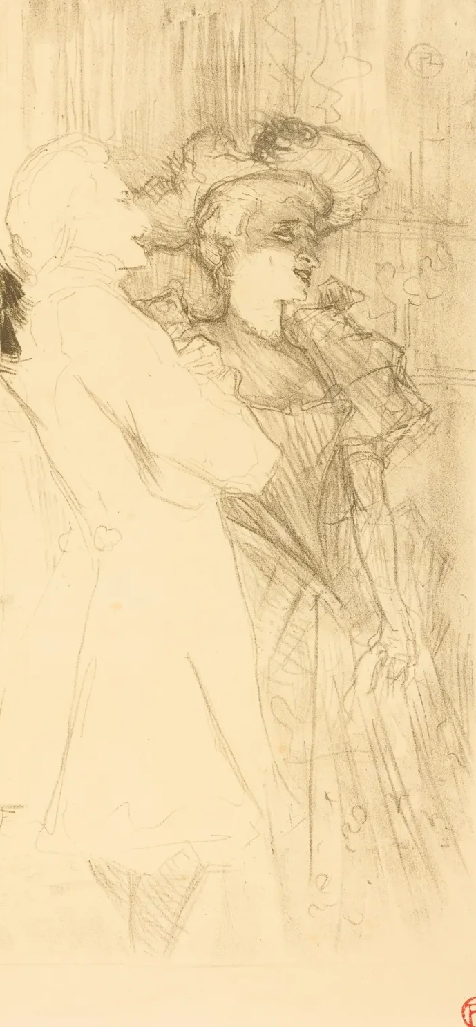 Lender and Auguez in "La chanson de fortunio" (Lender et Auguez dans "La chanson de fortunio"), Henri de Toulouse-Lautrec