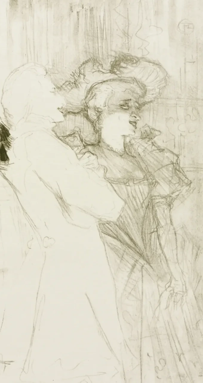 Lender and Auguez in "The Song of Fortune", Henri de Toulouse-Lautrec