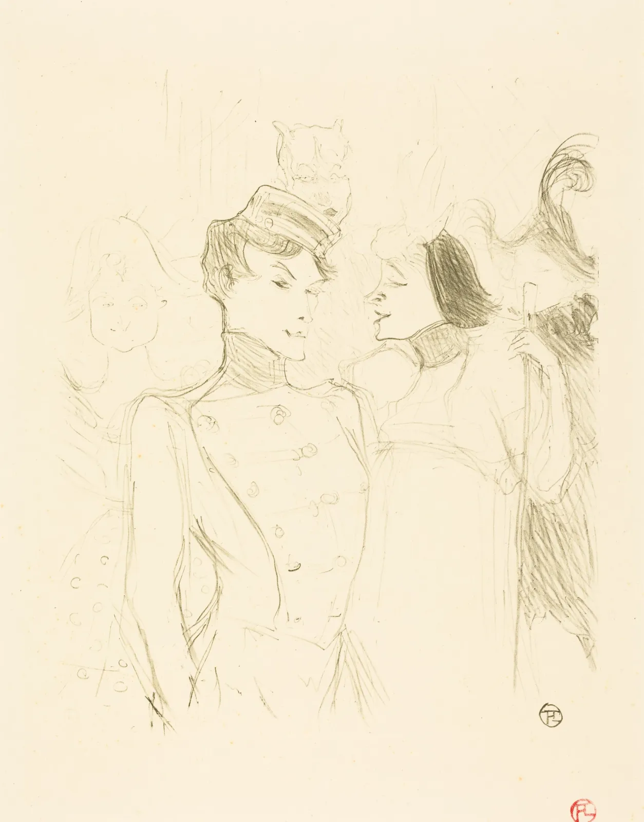 Lender and Lavalliere (Lender et Lavallière), Henri de Toulouse-Lautrec