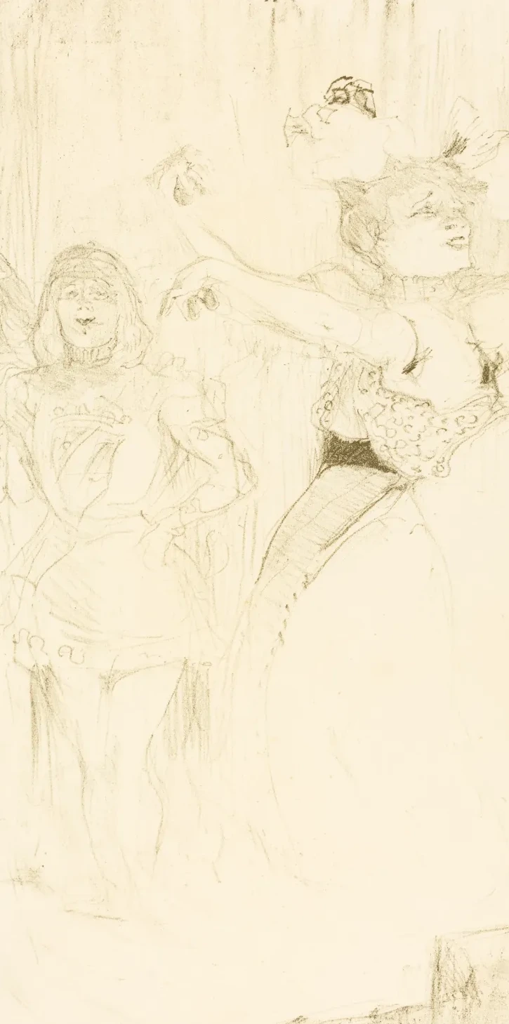 Lender Dancing the Bolero in "Chilperic" (Lender dansant le pas du boléro dans "Chilpéric"), Henri de Toulouse-Lautrec