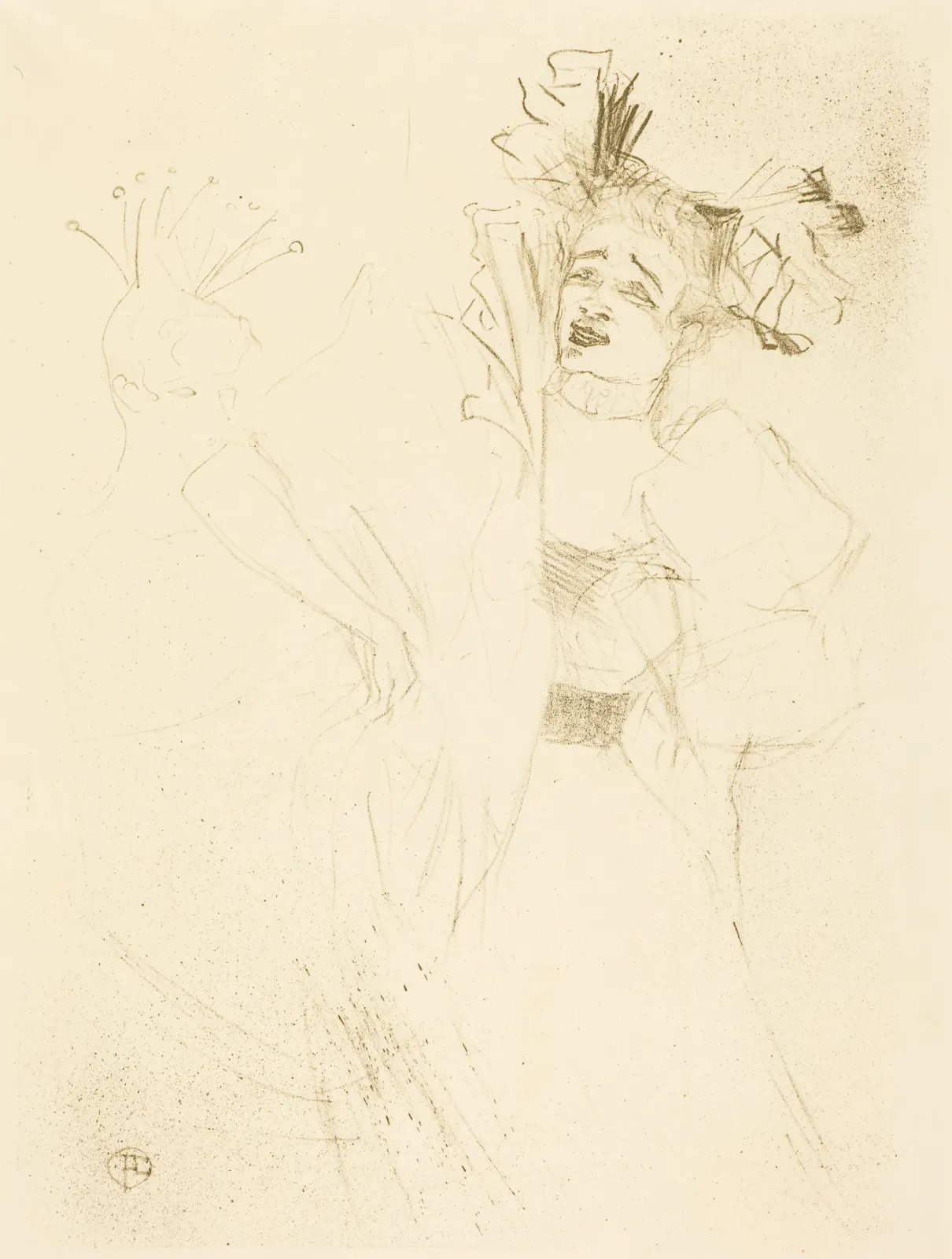 Lender Full Face in "Chilperic" (Lender de face dans "Chilpéric"), Henri de Toulouse-Lautrec