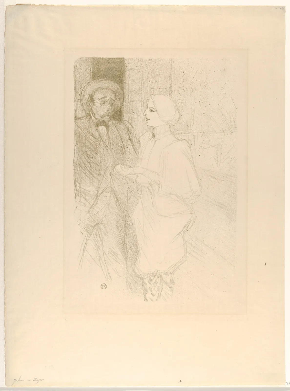Léonie Yahne and Henry Mayer, in L'Age Difficile, Henri de Toulouse-Lautrec