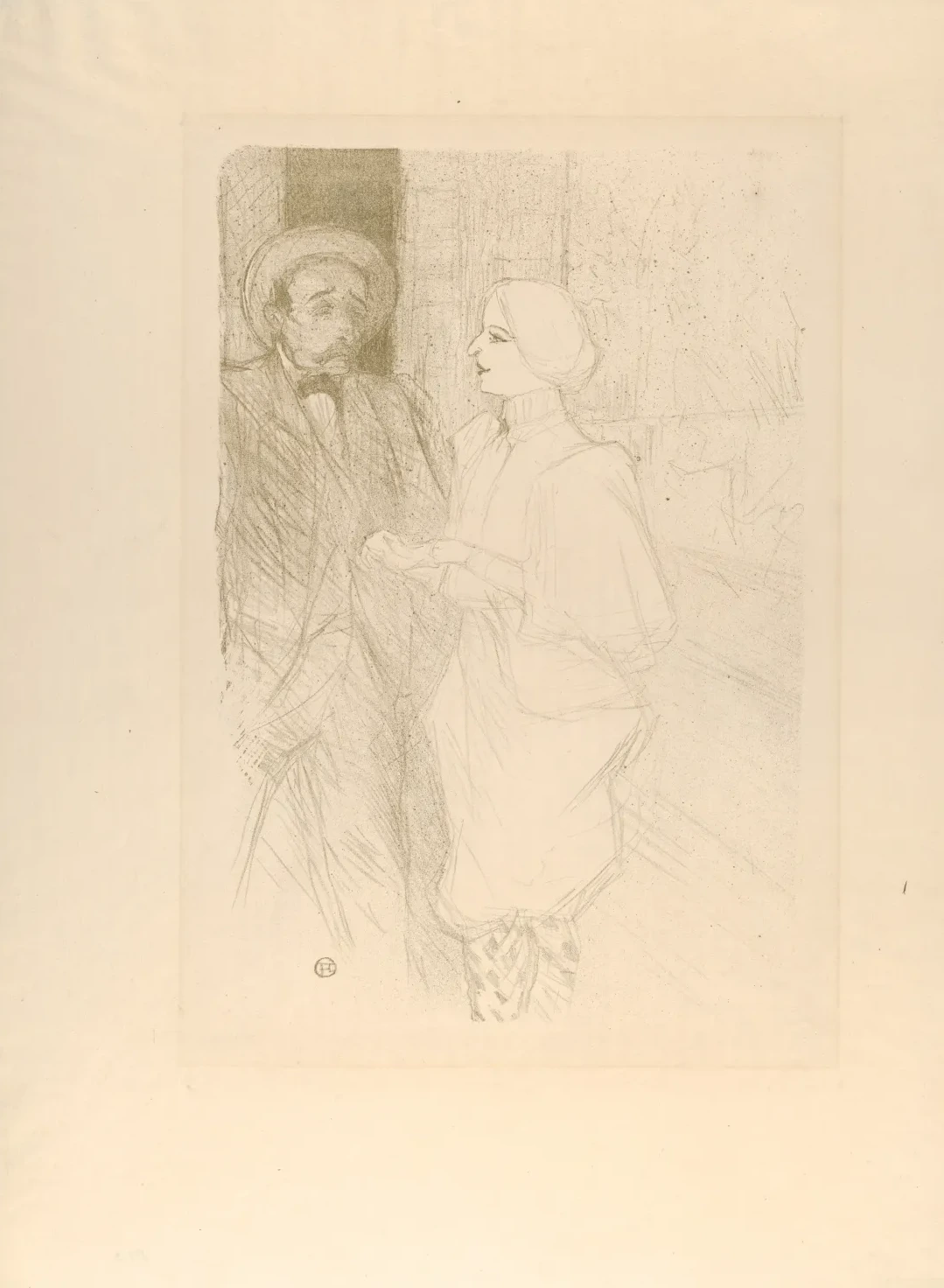 Léonie Yahne and Henry Mayer, in L'Age Difficile, Henri de Toulouse-Lautrec