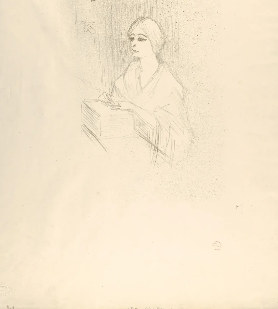 Léonie Yahne in her dressing room, in L'Age Difficile, Henri de Toulouse-Lautrec