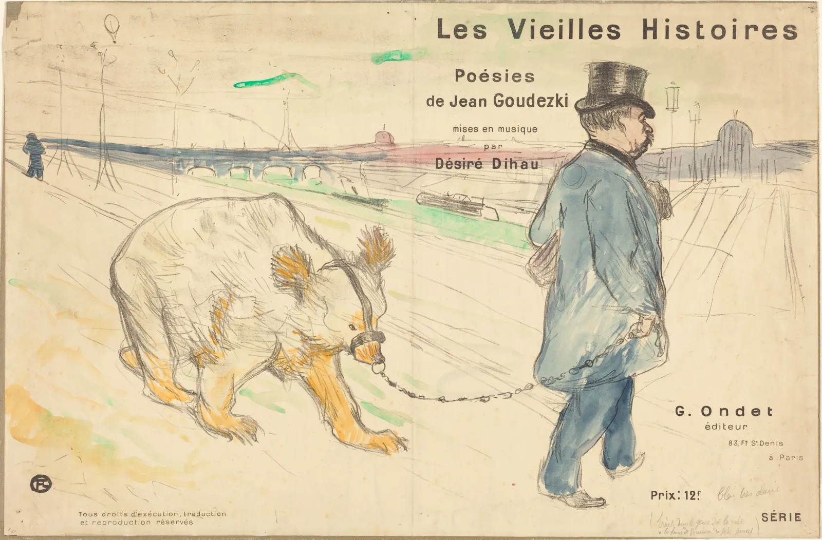 Les Vieilles Histoires (cover/frontispiece), Henri de Toulouse-Lautrec