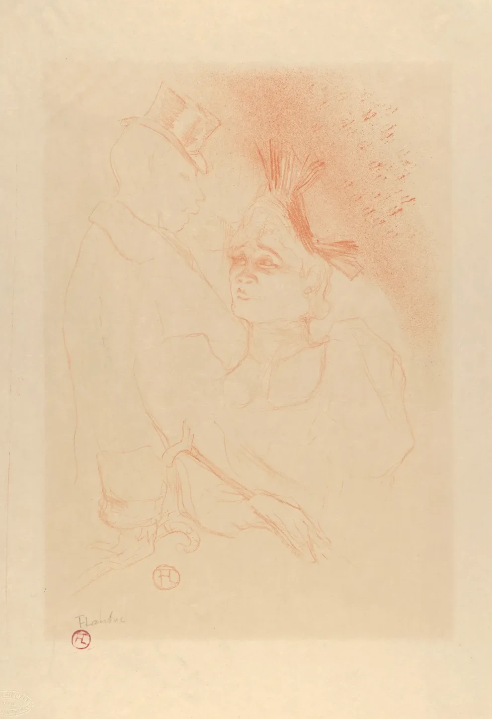 Mademoiselle Lender and Baron, Henri de Toulouse-Lautrec