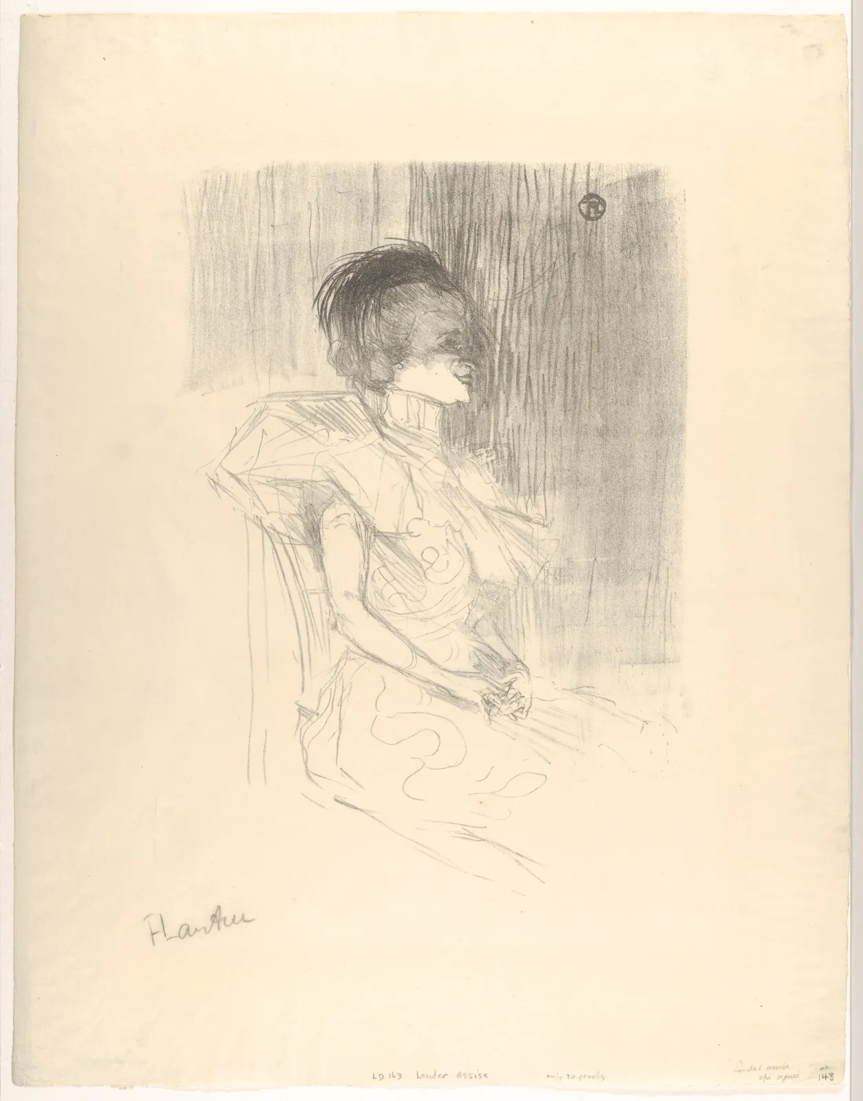 Marcelle Lender Seated, Henri de Toulouse-Lautrec