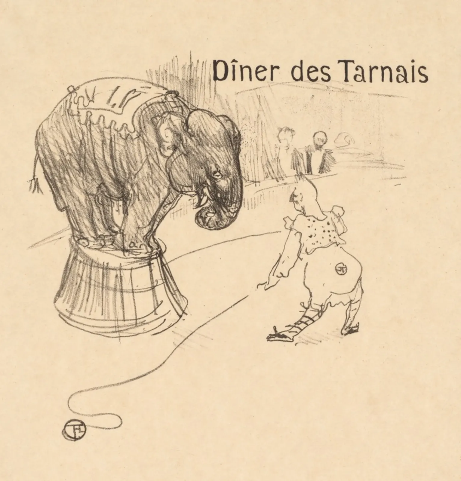 Menu from the Dinner Tarnais (Dîner des Tarnais), Henri de Toulouse-Lautrec