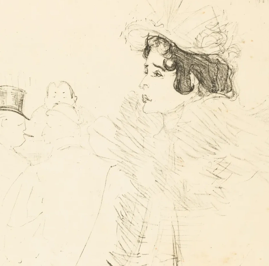 Miss May Belfort in the Irish and American Bar, rue Royale (Miss Belfort Belfort au Irish and American Bar, Rue Royale), Henri de Toulouse-Lautrec