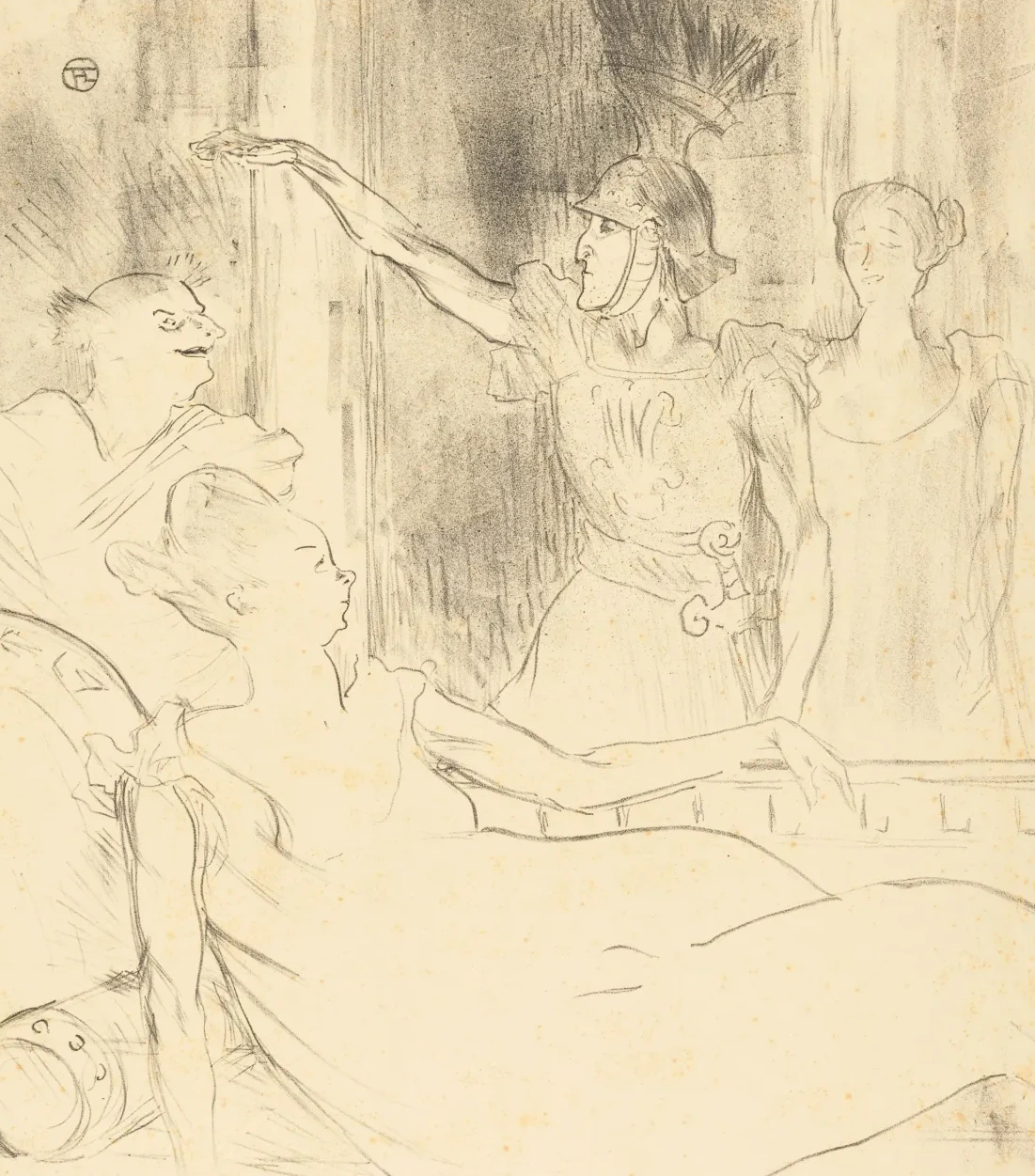 Mme. Simon-Girard, Brasseur, and Guy in "La belle Helene" (Mme. Simon-Girard, Brasseur et Guy dans "La belle Hélène"), Henri de Toulouse-Lautrec