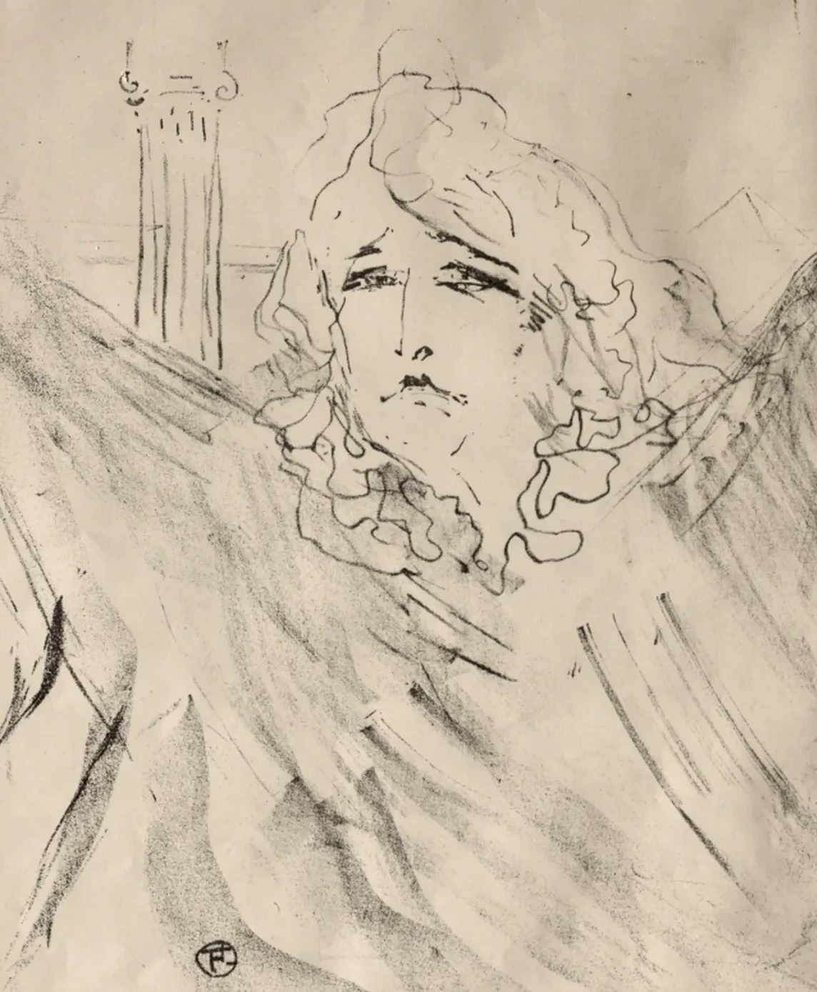 Portraits of Actors and Actresses: Thirteen Lithographs: Sarah Bernhardt, Henri de Toulouse-Lautrec