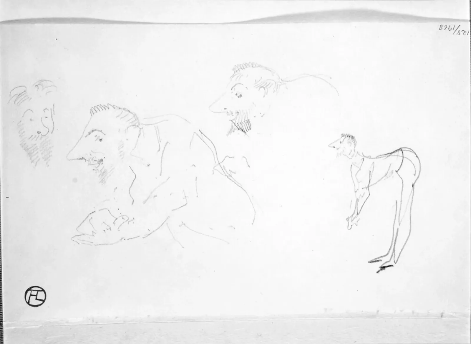 Porträttskisser, Henri de Toulouse-Lautrec
