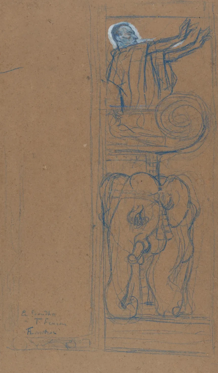 Preliminary Design for the Playbill to "Le Chariot de Terre Cuite", Henri de Toulouse-Lautrec