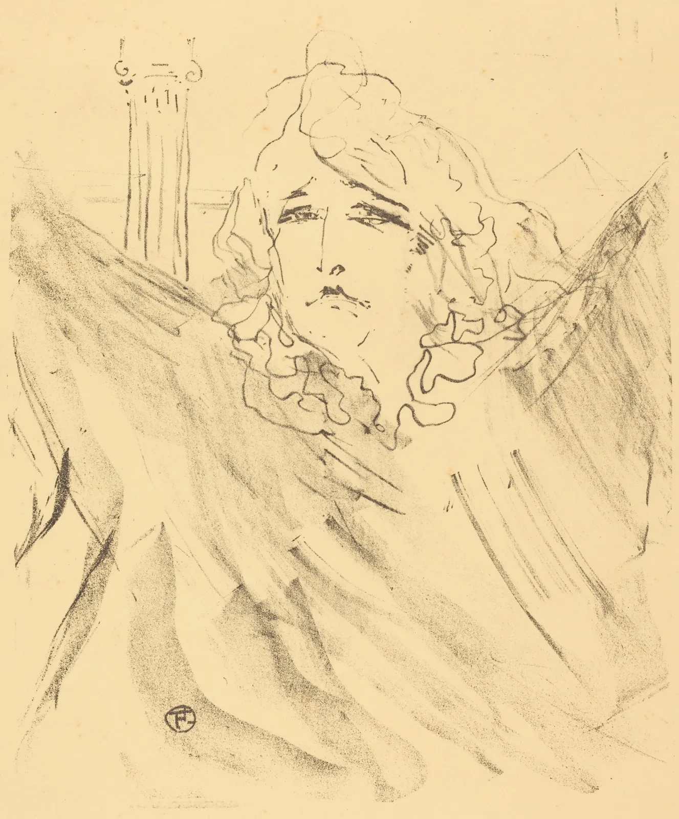 Sarah Bernhardt in "Cleopatra" (Sarah Bernhardt dans "Cléopatre"), Henri de Toulouse-Lautrec
