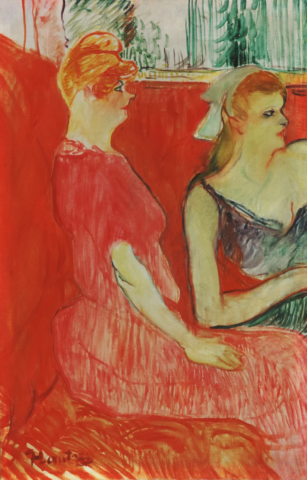 Study for In the Salon on the Rue des Moulins, Henri de Toulouse-Lautrec