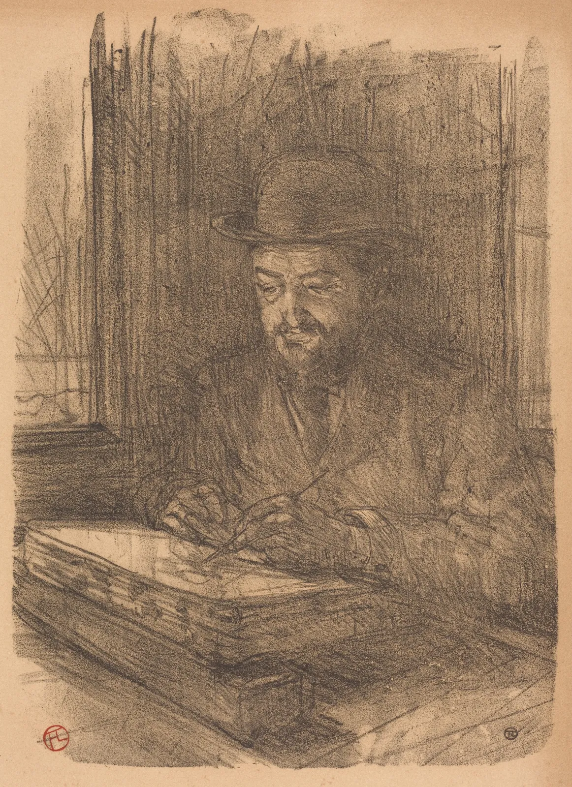 The Fine Printmaker Adolphe Albert (Le bon graveur - Adolphe Albert), Henri de Toulouse-Lautrec