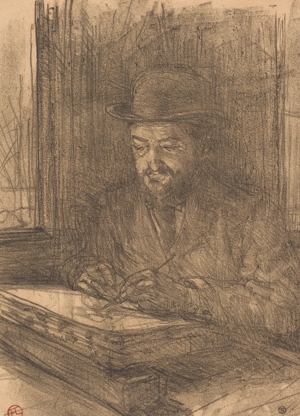 The Fine Printmaker Adolphe Albert (Le bon graveur - Adolphe Albert), Henri de Toulouse-Lautrec