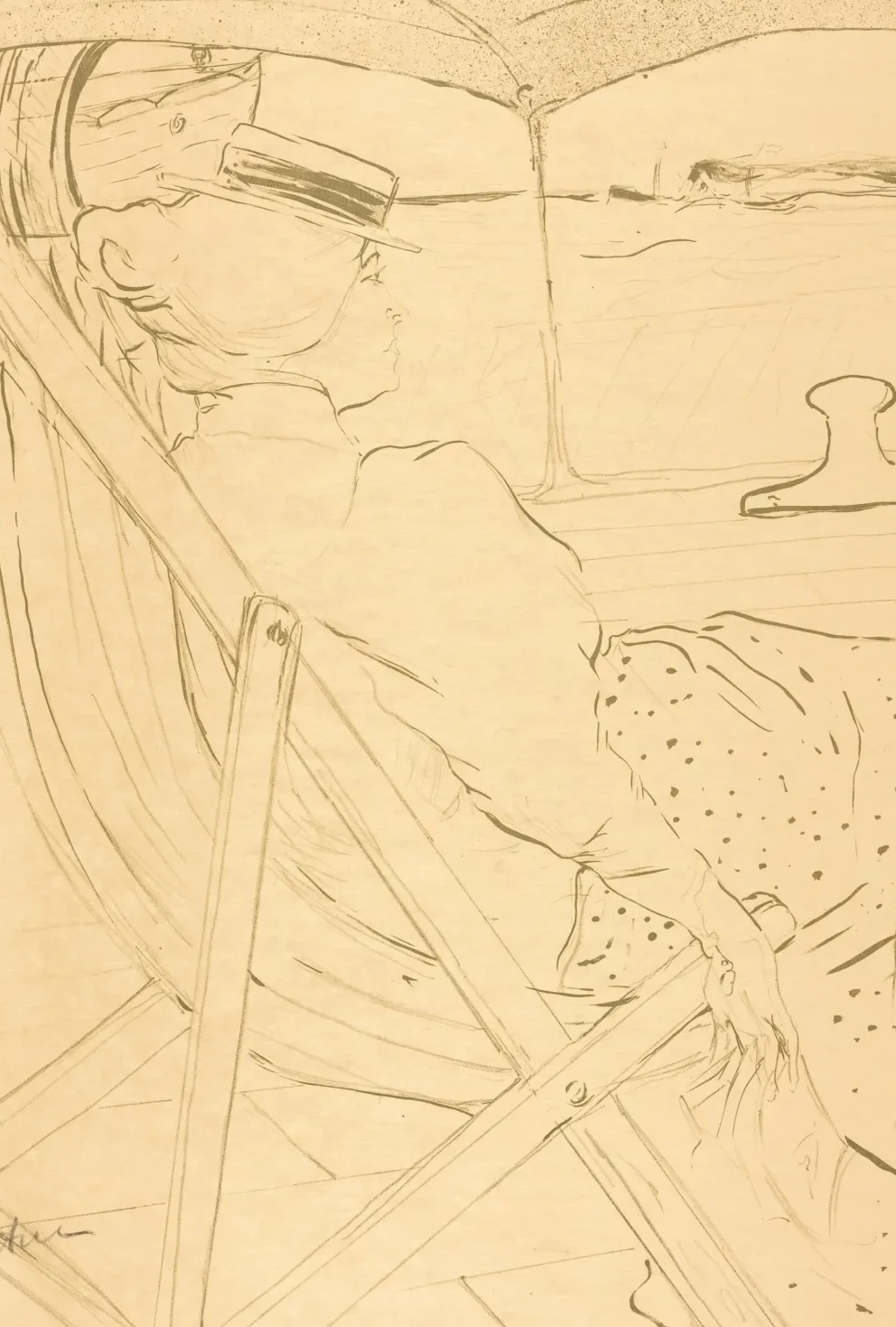 The Passenger from Cabin 54 - Sailing in a Yacht (La passagère du 54 - Promenade en yacht), Henri de Toulouse-Lautrec