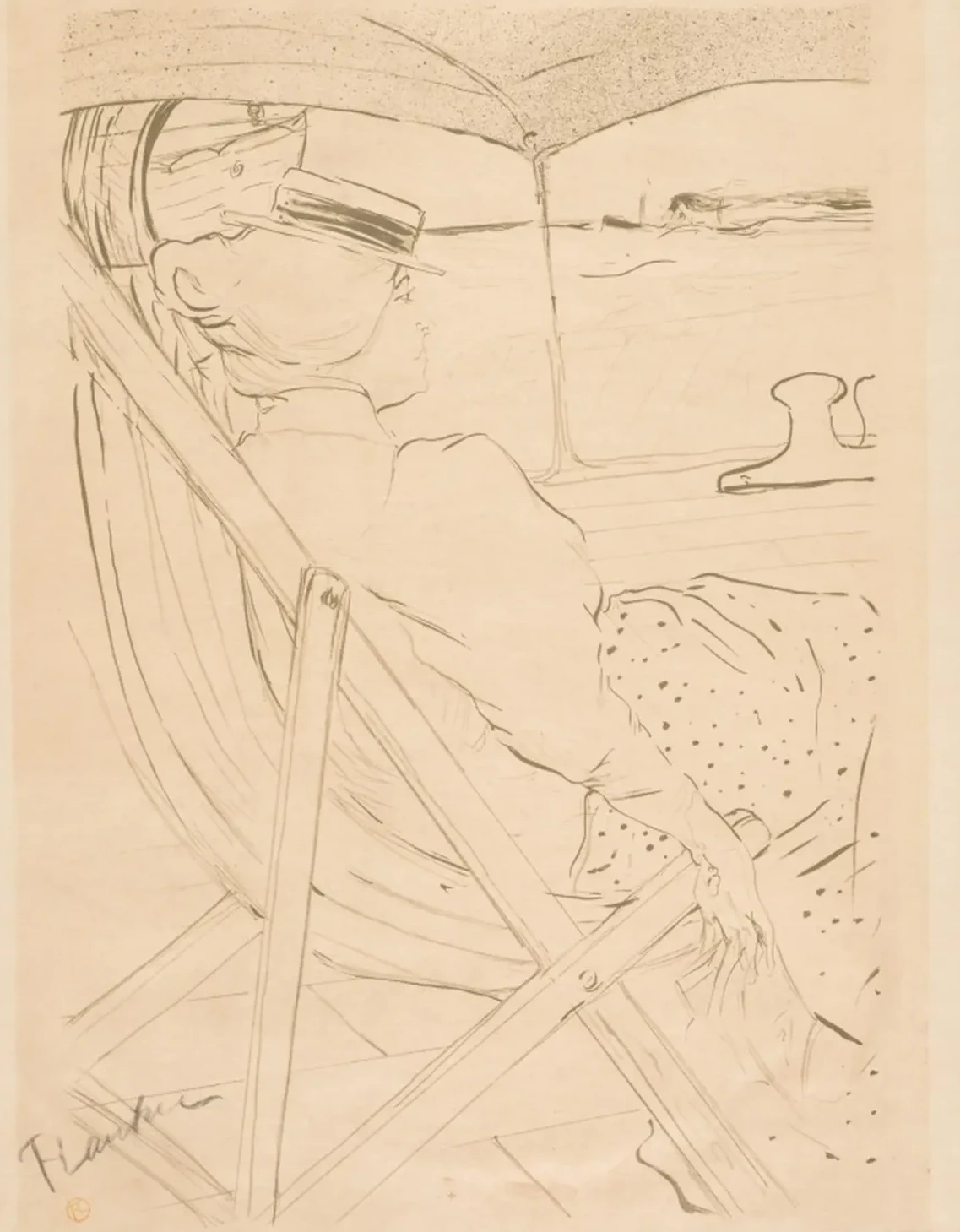 The Passenger of No. 54—Yacht Cruise, Henri de Toulouse-Lautrec