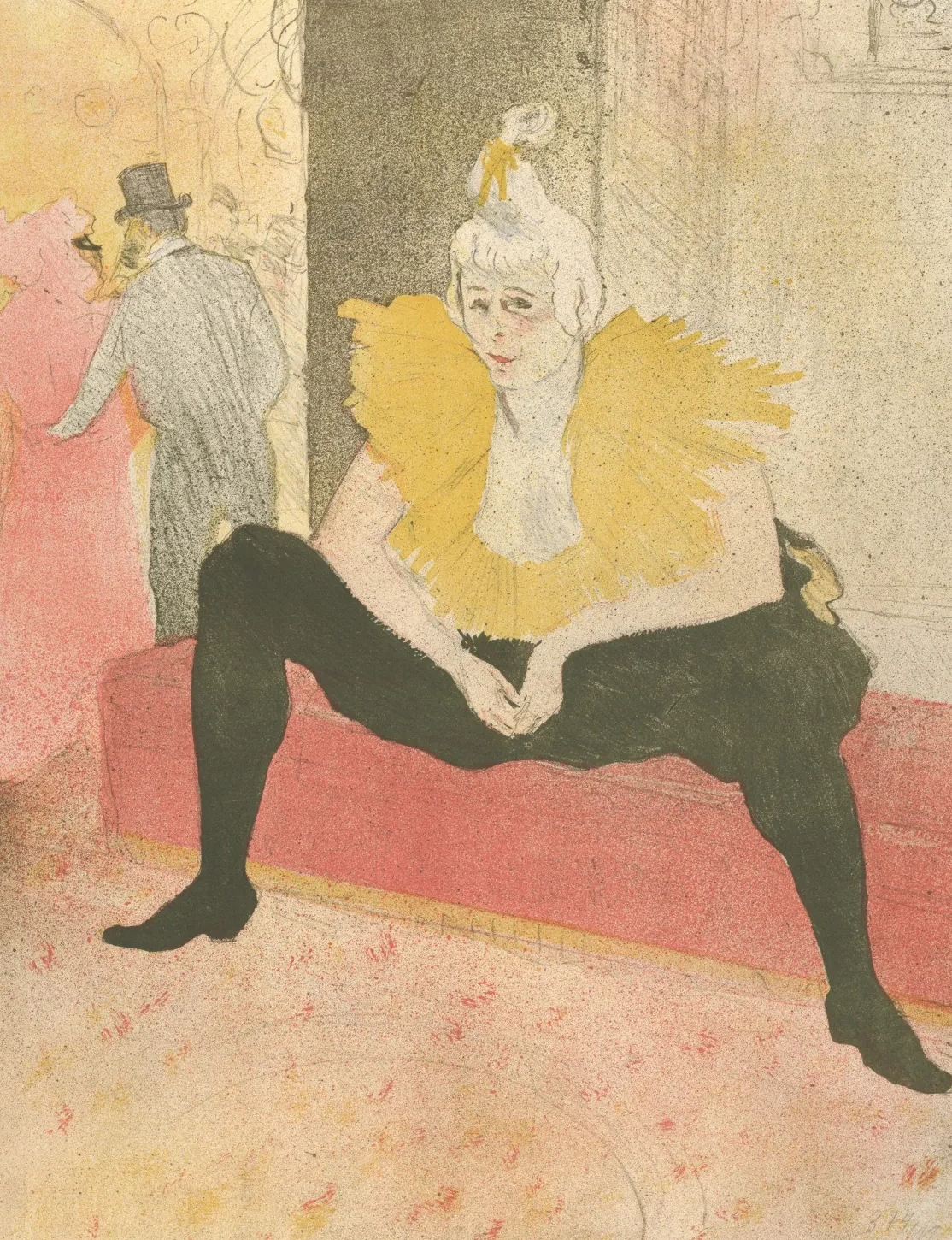 The Seated Clowness (Mademoiselle Cha-u-ka-o), from "Elles", Henri de Toulouse-Lautrec