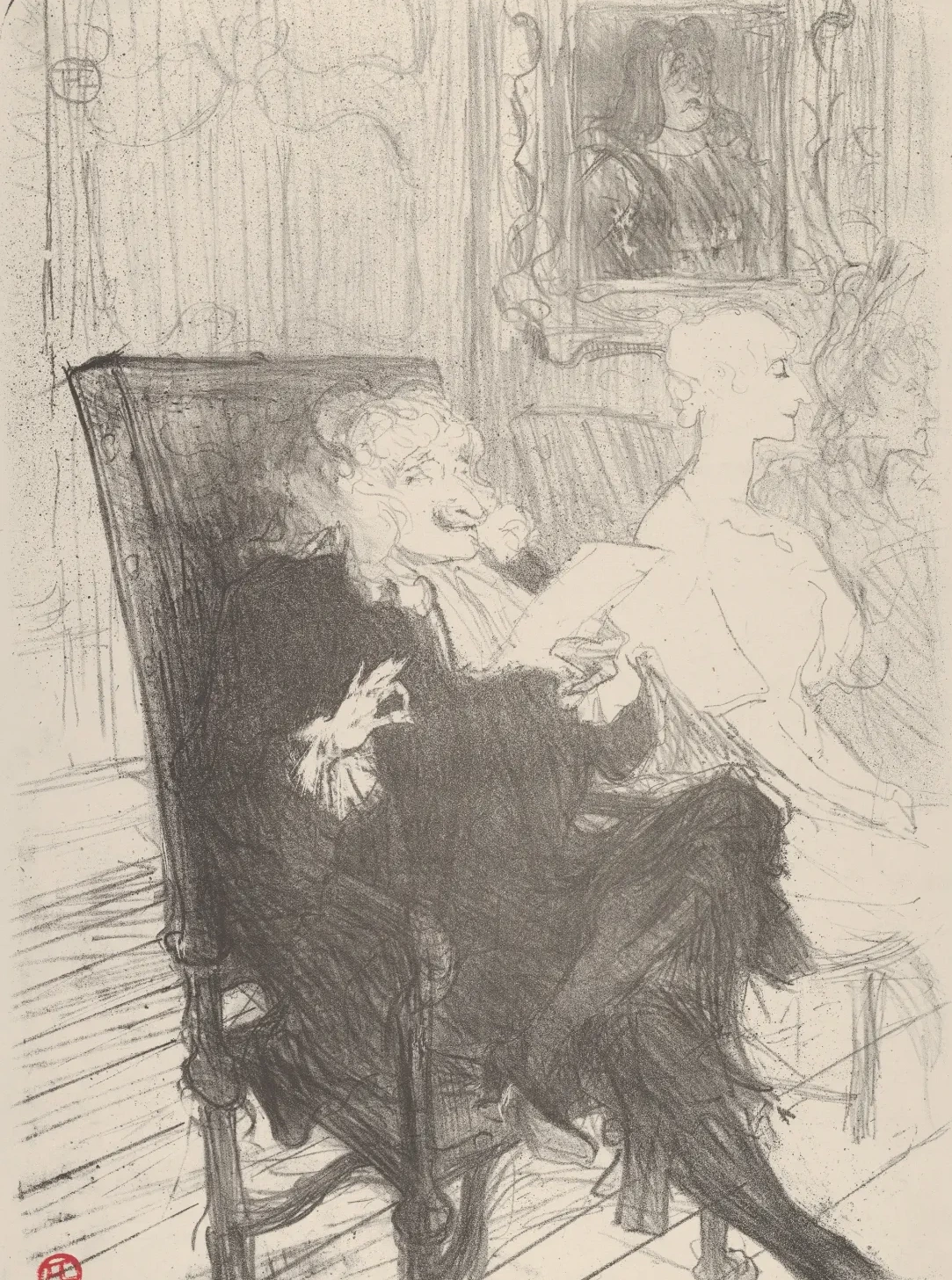 Truffier and Moreno, in Les Femmes Savantes, Henri de Toulouse-Lautrec