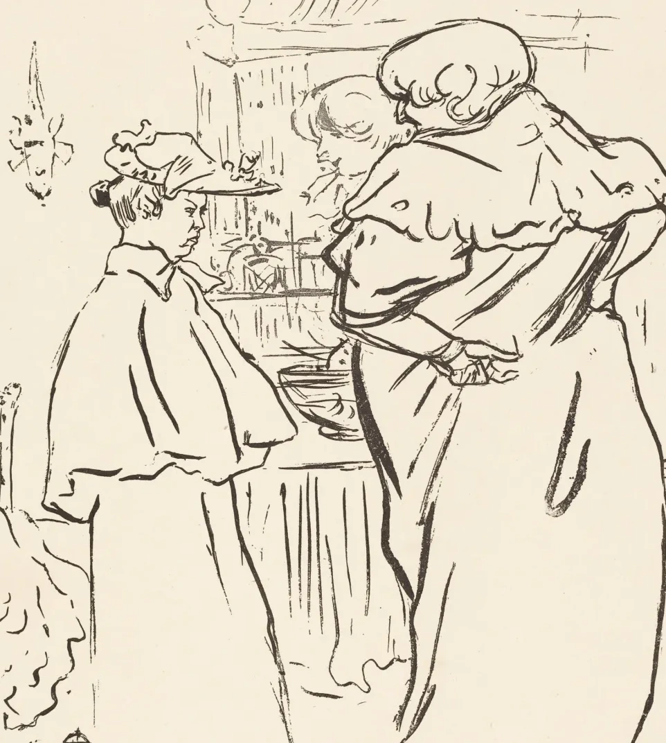 Two Women before a Mirror, Henri de Toulouse-Lautrec