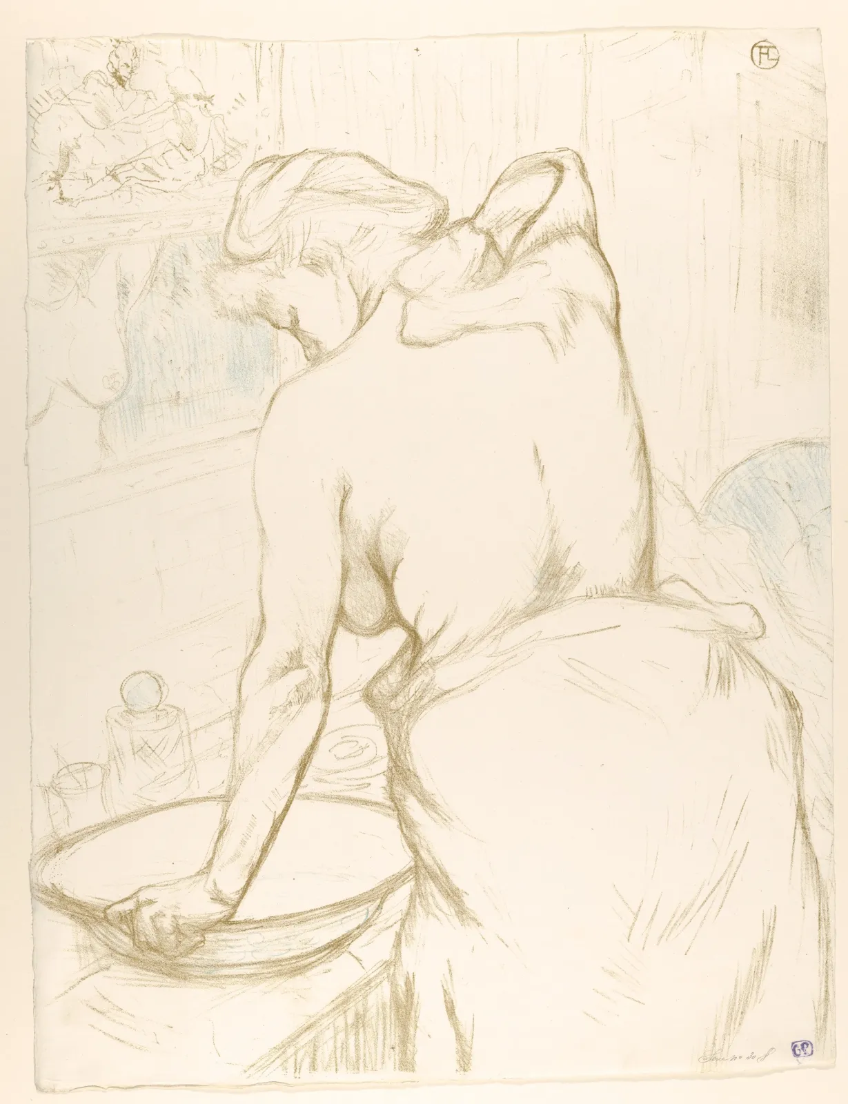 Washing, from "Elles", Henri de Toulouse-Lautrec