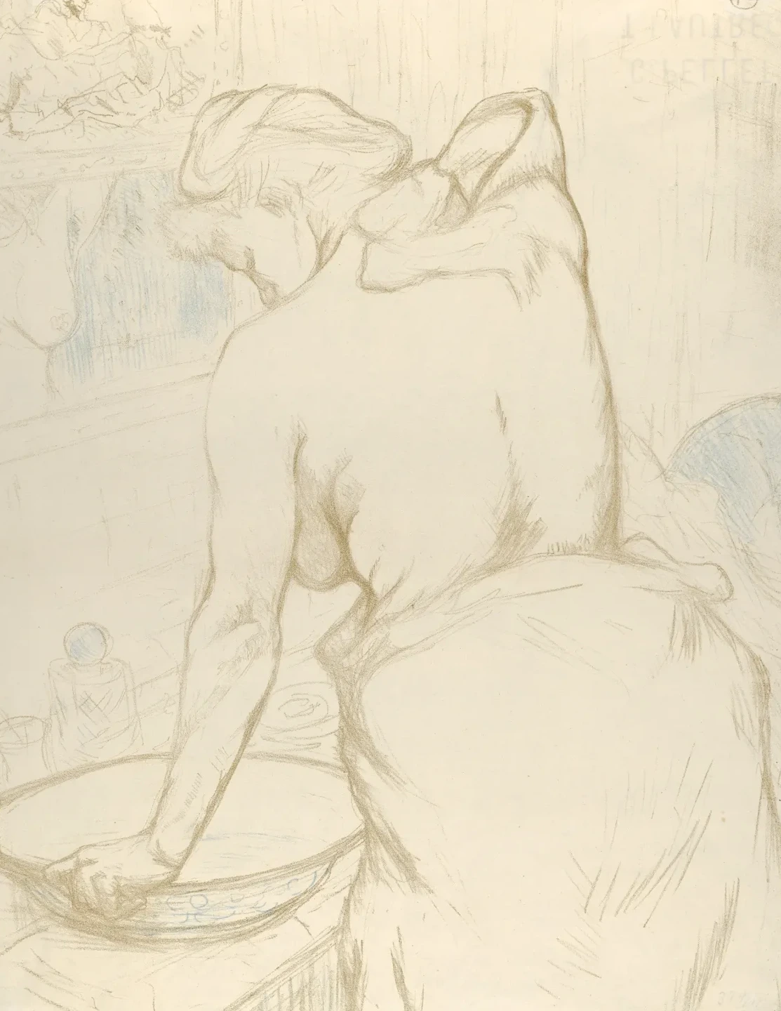 Washing, from "Elles", Henri de Toulouse-Lautrec