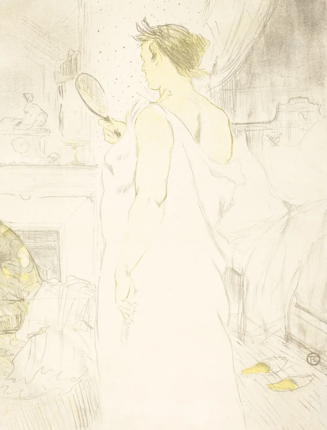 Woman at the Mirror (Femme à glace), Henri de Toulouse-Lautrec